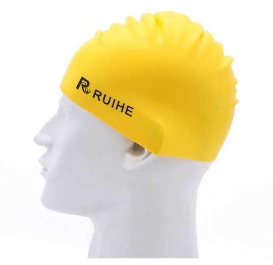 Mũ bơi silicone màu rắn không thấm nước mới của Ruihe không phải là một chiếc mũ bơi silicon nhiều màu thời trang mà không có mùi 	mũ bơi silicon cao cấp
