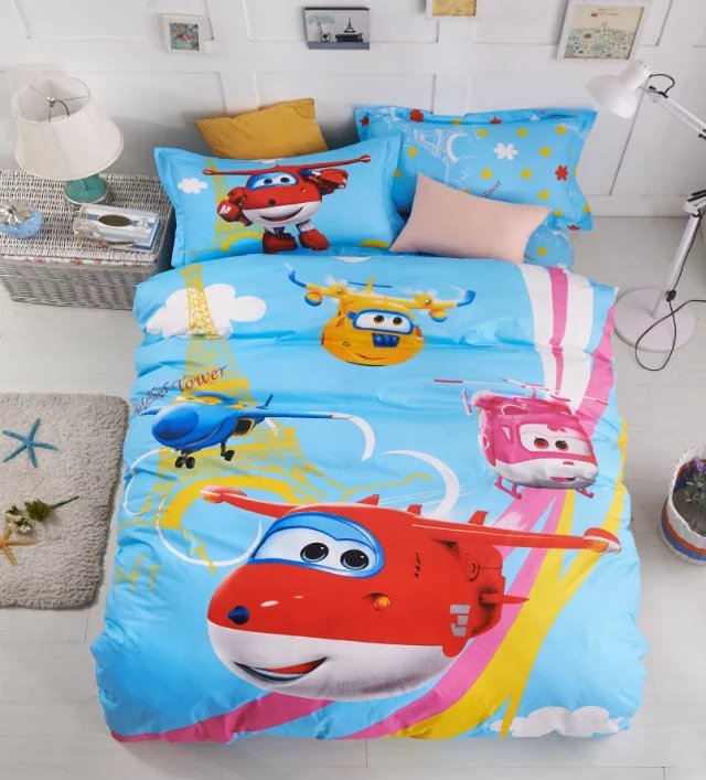 bộ đồ giường ký túc xá quảng cáo ba mảnh yêu thích phim hoạt hình mẫu khăn trải giường chăn trẻ em - Bộ đồ giường trẻ em 	bộ chăn ga gối cho bé gái	