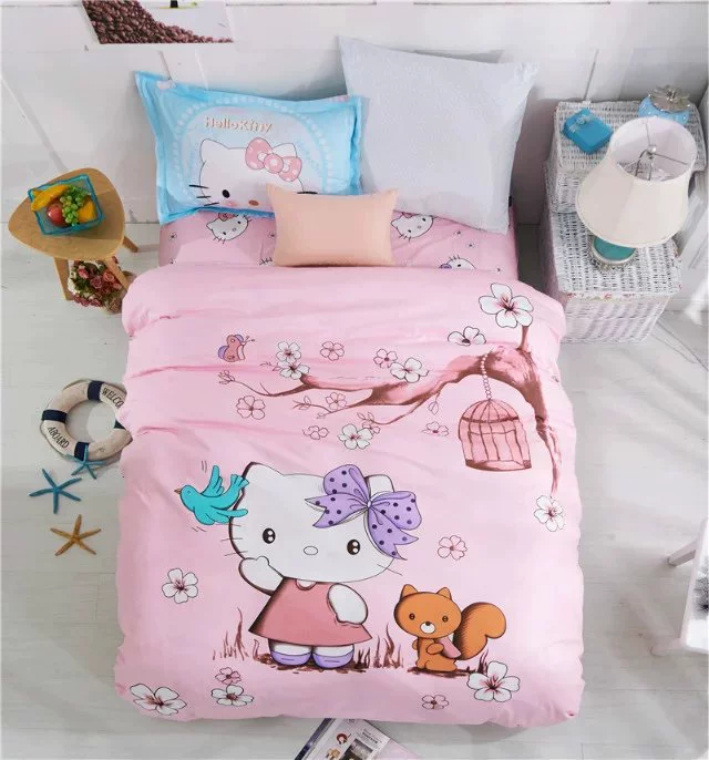 bộ đồ giường ký túc xá quảng cáo ba mảnh yêu thích phim hoạt hình mẫu khăn trải giường chăn trẻ em - Bộ đồ giường trẻ em