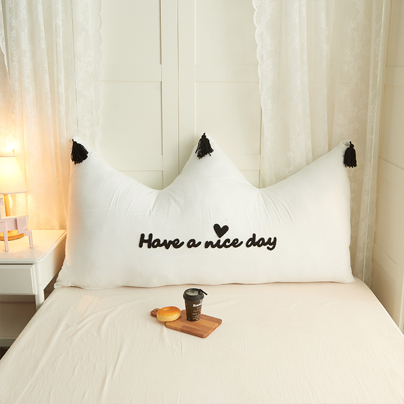 INS đơn giản vương miện lớn trở lại đệm giường bông mềm túi công chúa gió có thể giặt gối giường trở lại - Trở lại đệm / Bolsters ghế sofa tựa lưng