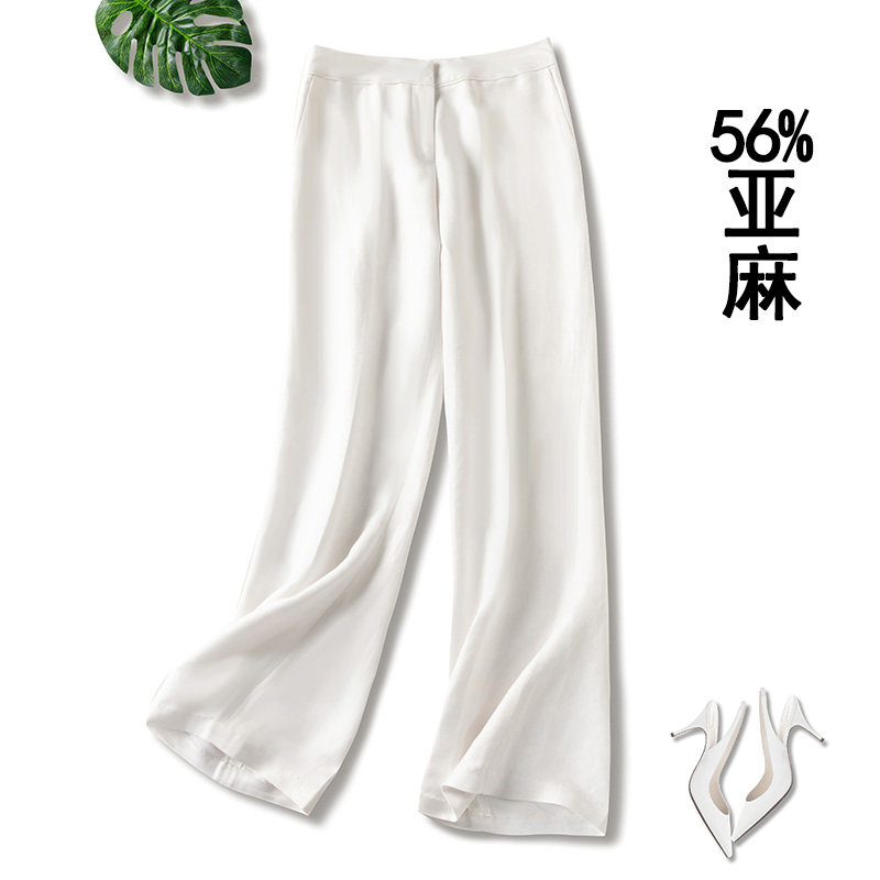 Cotton Linen Pants Woman Loose Linen Straight Drum Pants Women Pants Summer Outlet Broadlegged Pants Woman High Waist Large Size Slim Trousers