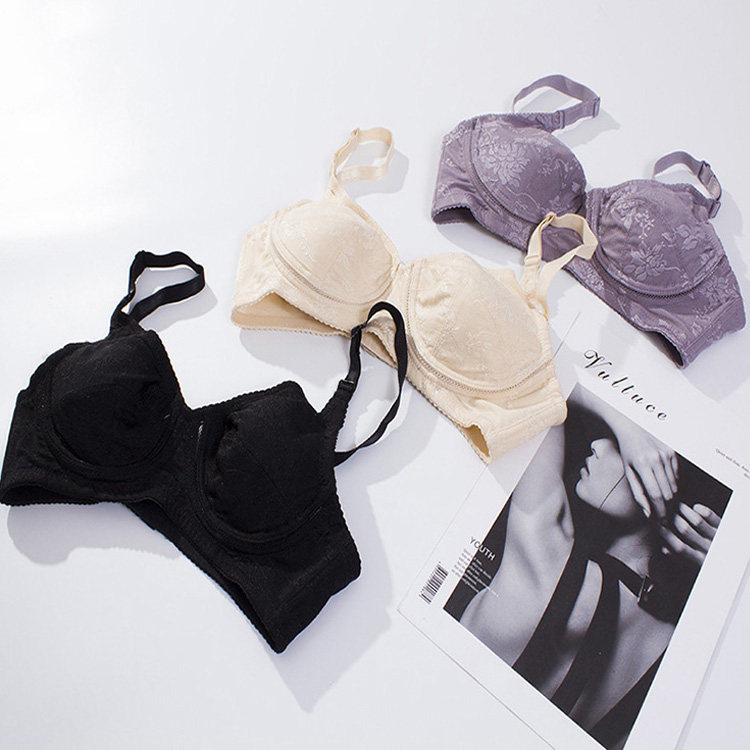Large size No steel ring Sleep Fat mm Summer Burst Milk Small Foreign Trade Lingerie Woman Slim large breasted bra bra bra