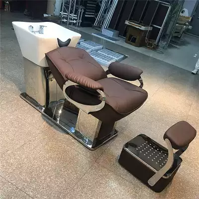 Hair salon special net celebrity shaking sound the same flushing bed 3AM hair salon fashion light luxury hair half-lying shampoo bed