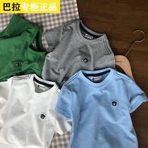 bala bala children one year old baby men and women short sleeves T sleeve Tide brand Cotton small children foreign gas Korean base shirt