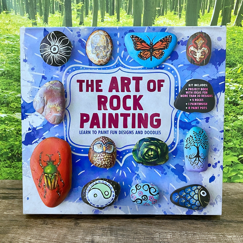 Childlike Meng Meng family limited creative manual DIY hand-painted stone painting Volcanic Goose Pebble Painting Suit Send paint