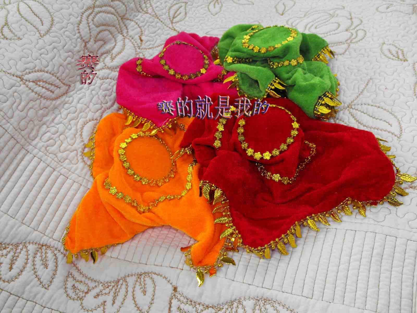 Beijing octagonal scarf dance props two people turn hands azalea dance supplies handkerchief flower handkerchief 40CM
