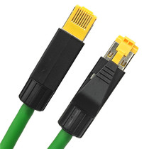 8 Core RJ45 Communication Joint Industrial grade Ethernet with shielded cable profinet ethercat crystal head