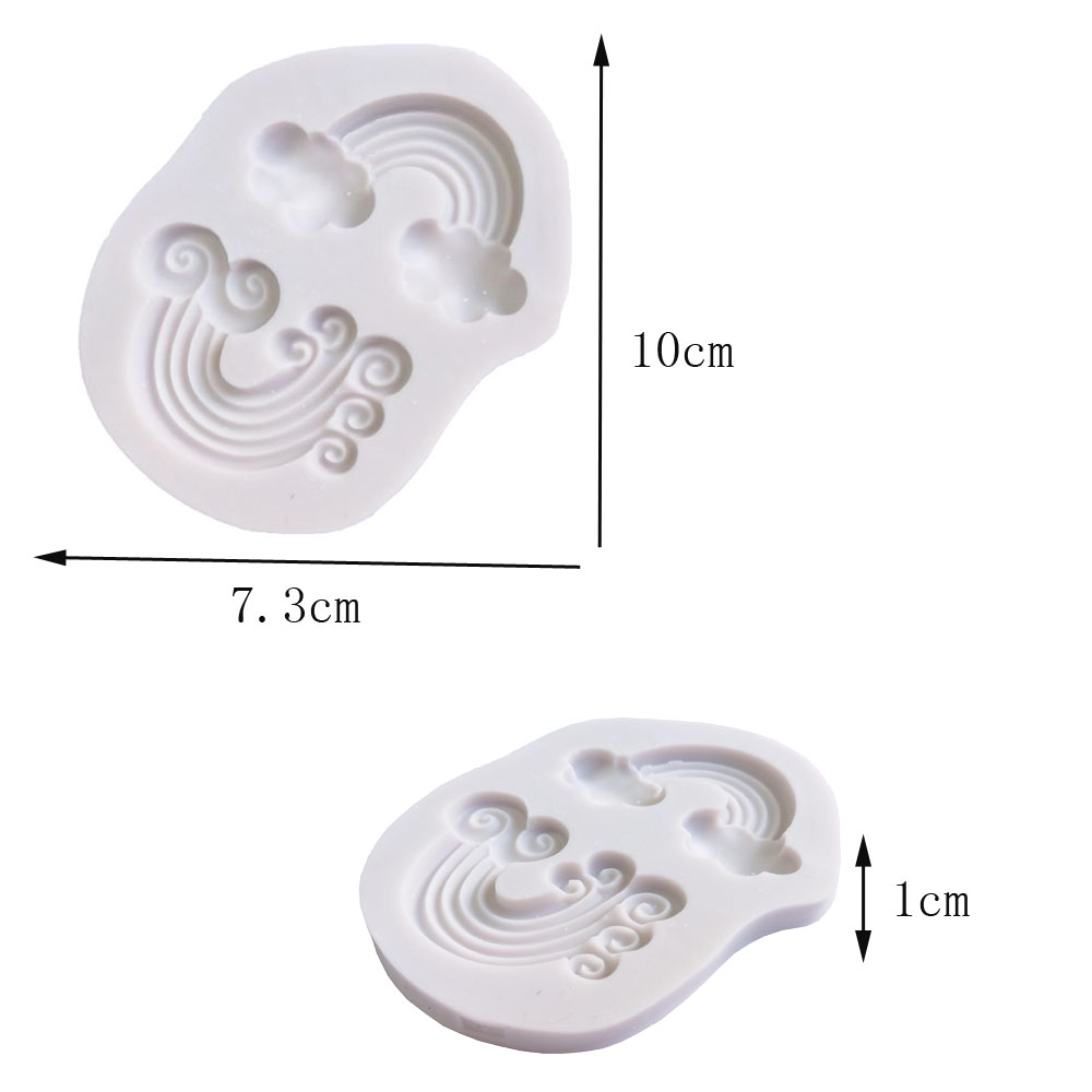 Star Moon Cloud Rainbow Fondant Cake Cake Baking D176 - Tự làm khuôn nướng khuôn bánh trung thu 50g