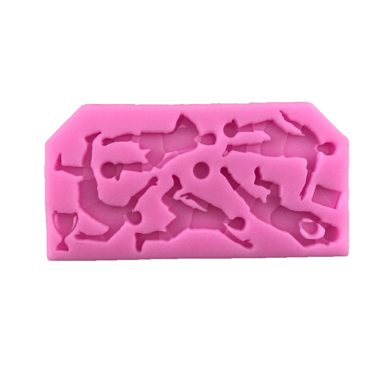 Công cụ làm bánh kẹo mềm Bóng thể thao hình người mẫu fondant khuôn silicone lỏng - Tự làm khuôn nướng khuôn làm bánh hình thú