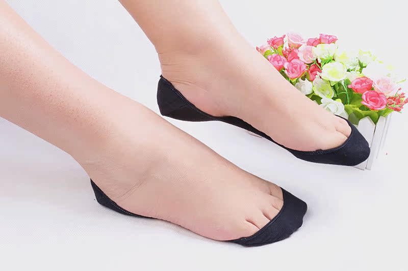 Thuyền vớ nữ vớ vô hình phần mỏng cotton silicone non-slip giày đơn vớ side cực thấp nông miệng vớ mùa hè