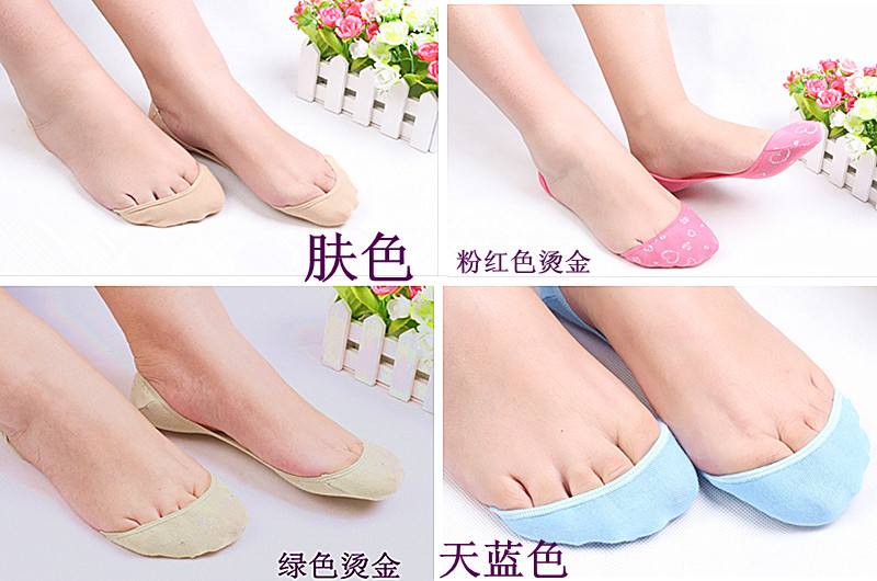 Thuyền vớ nữ vớ vô hình phần mỏng cotton silicone non-slip giày đơn vớ side cực thấp nông miệng vớ mùa hè