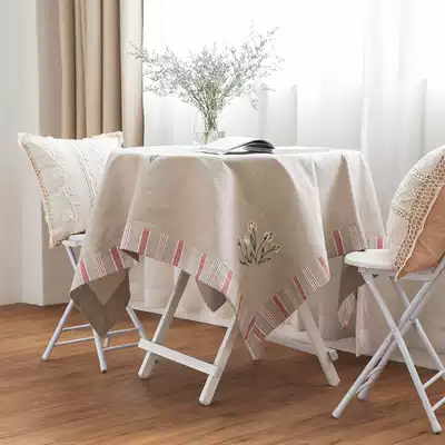 Tablecloth Cloth Table Cloth Rectangular Chinese Pastoral hipster Simple Modern Dining Tablecloth Coffee Table Pad Table Pad