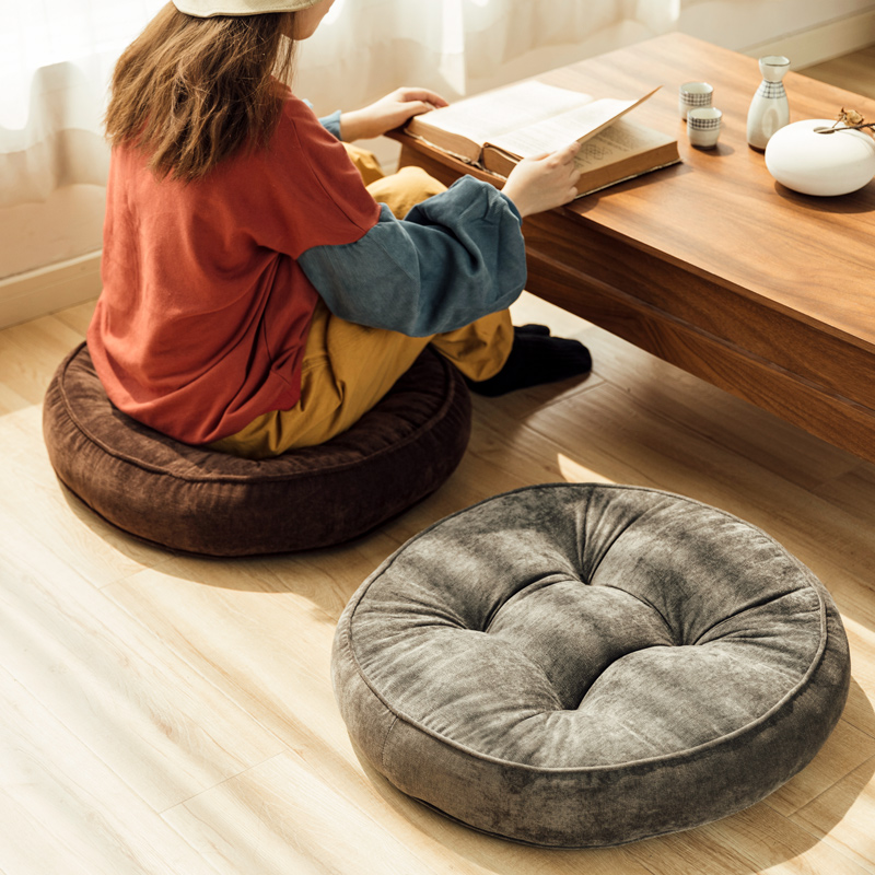 Futon cushion Nordic bedroom living room cushion thick bay window floor lazy tatami round mat Japanese thick cushion