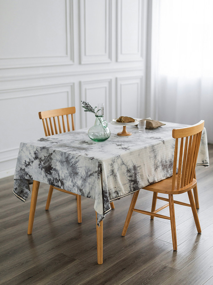 Tablecloth fabric dining table rectangular household coffee table cushion cover cover towel ins wind modern simple tablecloth round table cloth