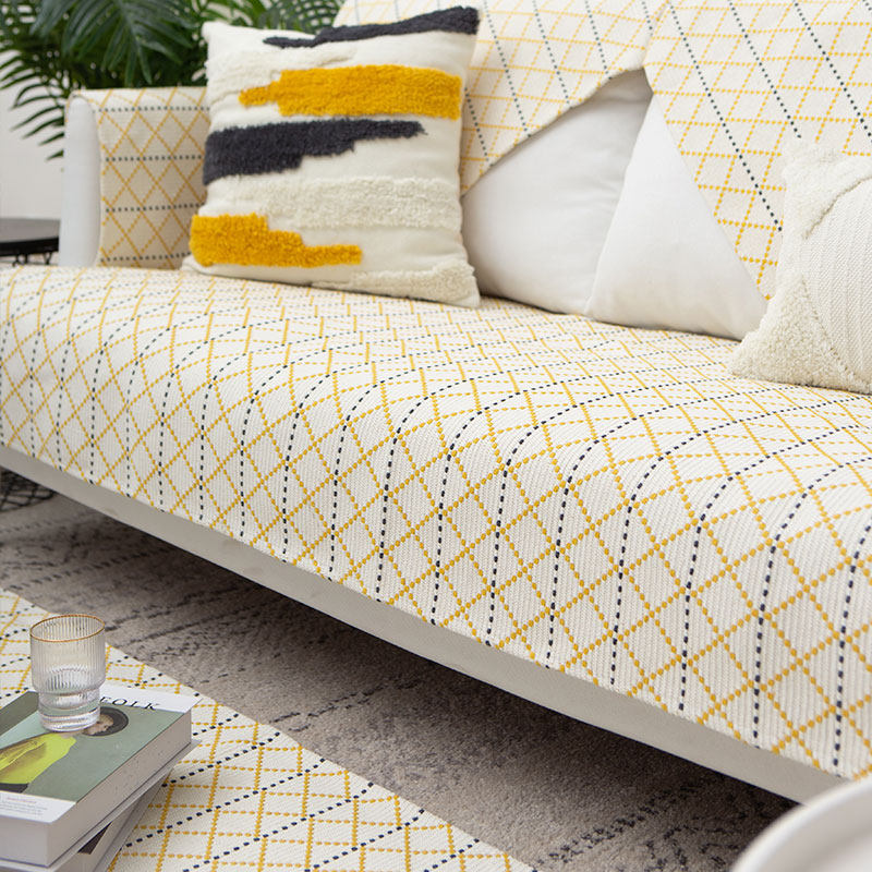 Sofa cushion cushion four seasons universal Nordic modern minimalist summer cotton and linen sofa armrest towel light luxury cover cloth non-slip