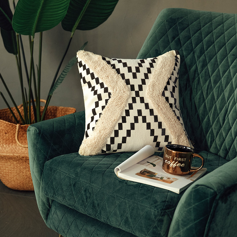 Geometric Ins Nordic Holding Ram Office Afternoon Nap Back Cushion Bedside Sofa Leaning Back To Sleep Living-room Backrest Cushion