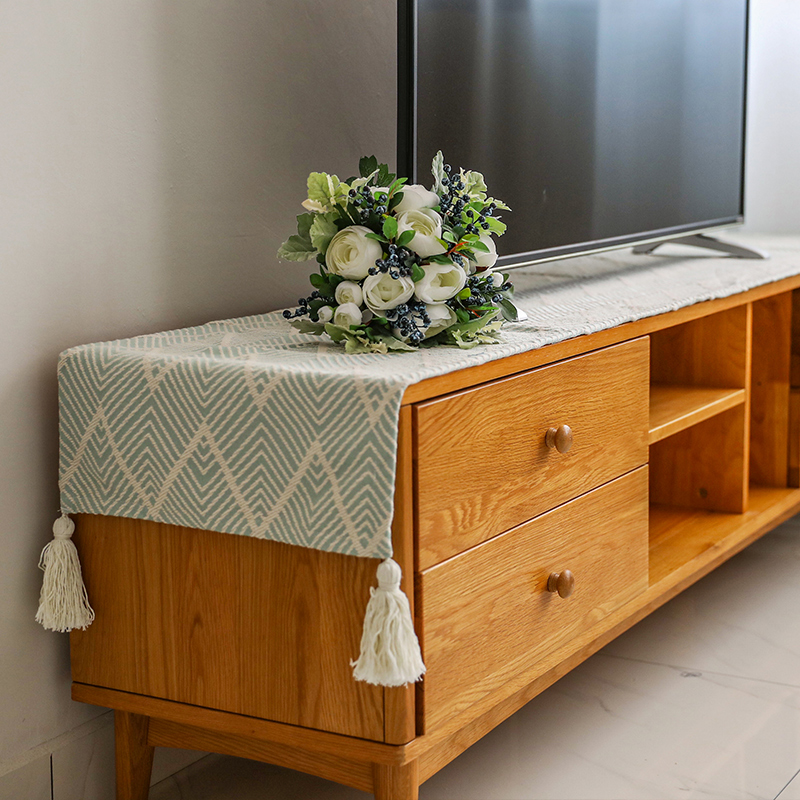 TV cabinet table cloth cover cloth Nordic cloth art strip tea table flag living room dust cover tablecloth cover cloth cover cloth shoes cabinet cloth
