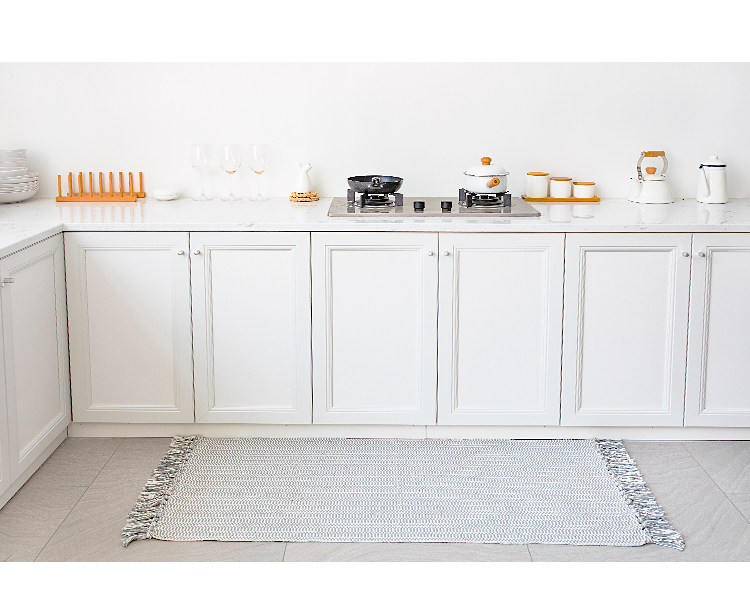 Nordic thảm bàn cà phê dệt bông màu xám tối giản phòng ngủ cạnh giường ngủ chăn thảm văn phòng phòng khách cửa sổ khoang đệm - Thảm sàn thảm xốp 1mx1m