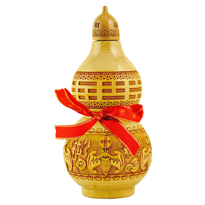 Tzu Wind loft natural peach wood hyacinth pendulum with open cover gourd Merchants Residence Ankang