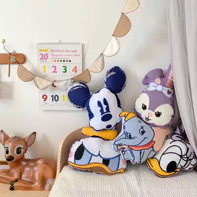 Customized INS Wind cotton black children can be removed and washed cartoon embroidery baby nap bed two sets