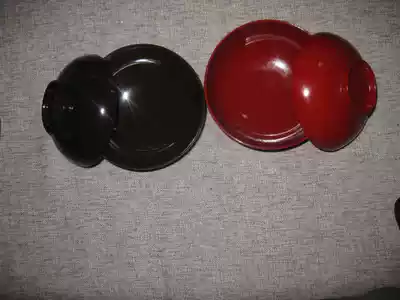 90s export wood red or black traditional plain lacquer cover Bowl