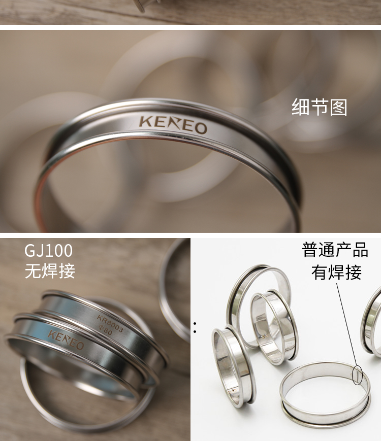 Ganahu K bd thép không gỉ uốn tháp vòng Pháp tháp dâu tây Tháp chanh Vòng tròn khuôn - Tự làm khuôn nướng khuôn kem silicon