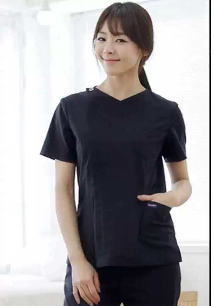 Korean zipper full-open doctor suit Dental oral work clothes Nurse suit Hand washing clothes Brush hand clothes Beauty clothes