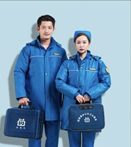 New public health cotton jacket down jacket family community doctor visit first aid clothing to the countryside cold jacket down jacket