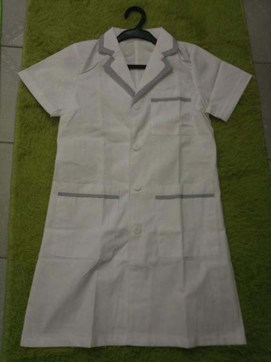 Semi-permanent white coat long-sleeved beauty salon tattooist overalls female short-sleeved doctor pharmacy skin management Korean version