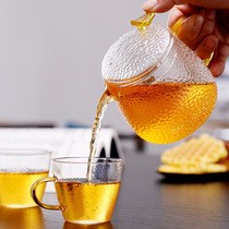 Hammered High Borosilicate glass pot small bubble teapot personal small capacity flower teapot home Tea Cup can be heated cup