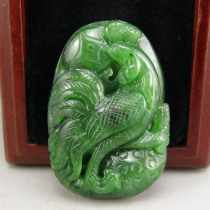 A mouthed price natural Xinjiang and Tian Yubei jade Seiko engraving pendant pendant sending certificate 