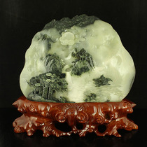 One-mouth price natural Nanyang unique mountain jade Seiko engraving 11 3 catty of heavy pendulum piece Deep Mountain Grandview to send certificate
