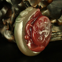 Natural purple green agate pendant pendant with a lot of good fortune 