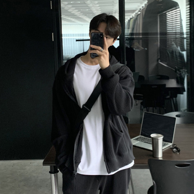 Bishire New Black Cover Casual Han Light Corvy Bracket Casual Sweatshirt Casual Hundred Sweater