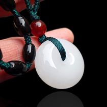 Yuanyuan Xuan natural Xinjiang White Jade safe buckle Kunlun white jade pendant drop special price