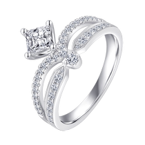 CRD Diamond Ring Proposal Platinum Diamond Ring Princess Natural Diamond Womens Wedding Ring Engagement Group Setting