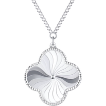 CRD PT950 platinum four-leaf clover necklace platinum pendant double-sided wearable womens neck jewelry gift gift