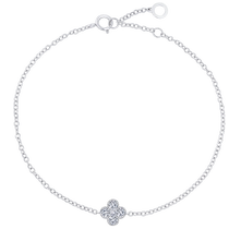 CRD Lucky Four-leaf Clover Diamond Bracelet pt950 Platinum Hand Jewelry Chinese Valentines Day Gift Natural Diamond