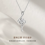 CRD бриллиантовый кулон, платина, 3 очка, 8 очков, один бриллиант, настоящий бриллиант, ожерелье с линией ключицы, женское ожерелье с натуральным настоящим бриллиантом