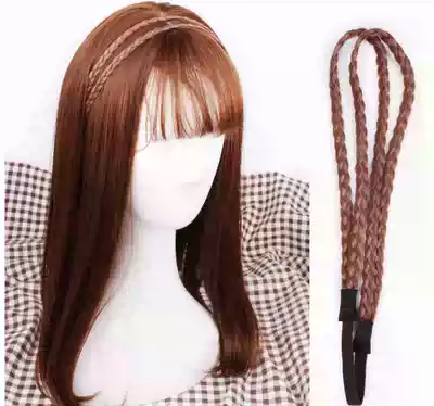 2021 New Korean jewelry wig twist braid hair hoop hair band hair accessories forehead hair
