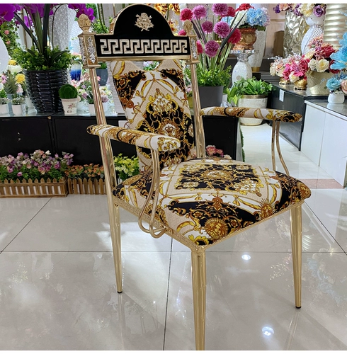 Металлический классический стульчик для кормления, комплект, европейский стиль, 18 карат