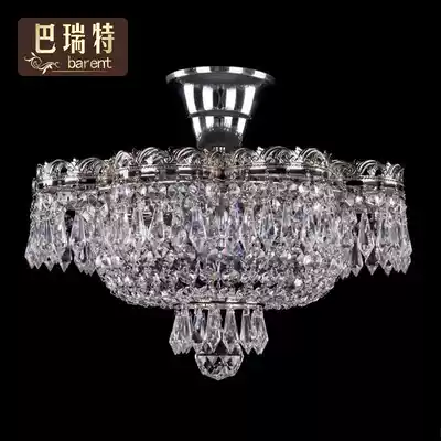Barrett European-style crystal lamp hot-selling Czech glass silver-plated copper lamp wild villa clubhouse exquisite luxury Y
