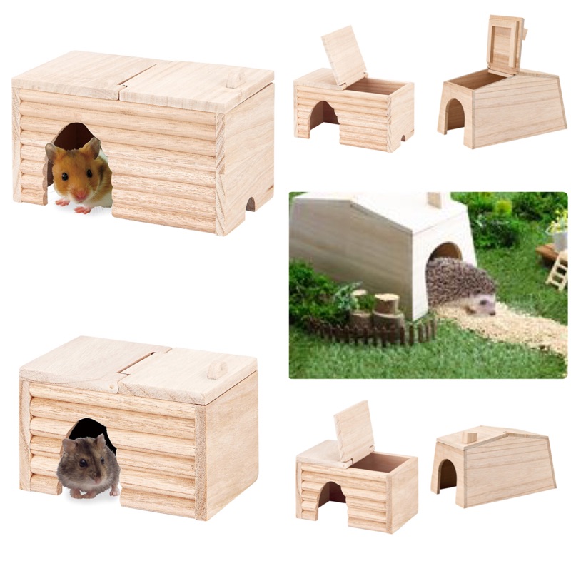 Japan Maka CASA Pine High Hedgehog Hamster Bear Rat Guinea Pigs Can Open Top Log Comfort Wooden Wooden Springboard Pedals