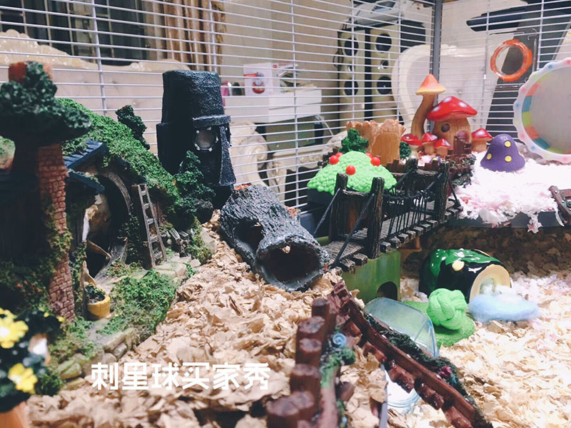 Japan Maka Coconut Tree Food Basin Hobbit Village Swing hamster Sage Hedgehog Keeper of the Palace Built View Food Basin Shelter