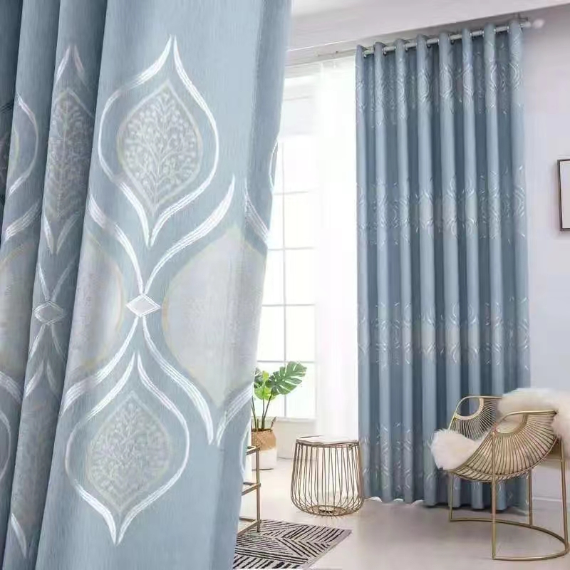 Special offer Nordic simple finished curtain bedroom living room blackout cloth rental room floor-to-ceiling window free punch installation 2022