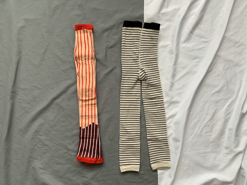 2019 autumn and winter ins hot style TC series children's cotton striped pantyhose underwear