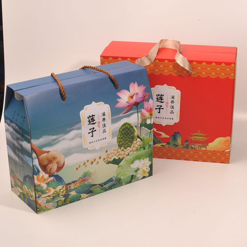 2.5kg Lotus Seed Packaging Box 1.5kg White Lotus Gift Box Empty Box Red Lotus 2.5kg Large Gift Package Fresh Lotus Pod Empty Box