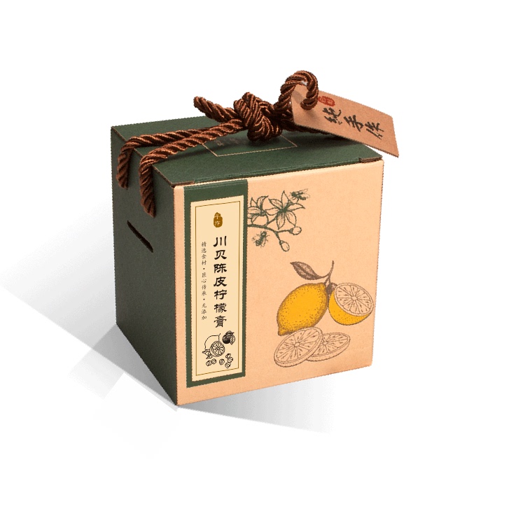 Chuanbei Tangerine Peel Lemon Paste Packaging Box Chuanbei Lemon Paste Souvenir 1 Bottle Lemon Paste Gift Box Sticker Bottle Cap DIY Chuanbei Tangerine Peel Lemon Paste Packaging Box Chuanbei Lemon Paste Souvenir 1 Bottle Lemon Paste Gift Box Sticker Bottle Cap DIY