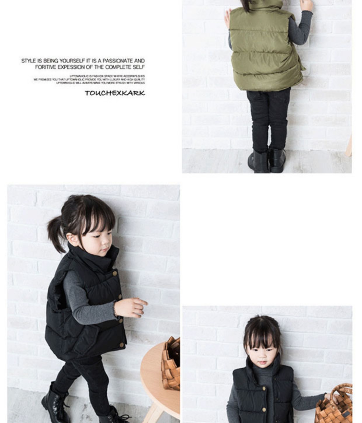 Áo vest trẻ em cotton 2018 phiên bản mới của Hàn Quốc mùa đông dày đứng cổ áo bé trai và bé gái mặc vest màu rắn áo gile trẻ sơ sinh