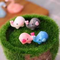 Micro landscape ecological bottle small ornaments resin crafts mini couple baby elephant multi meat flower pot diy decoration material